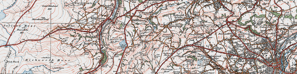 Old map of Penny Hill in 1925
