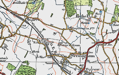 Old map of Penny's Green in 1922