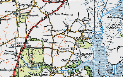 Old map of Pennygate in 1922