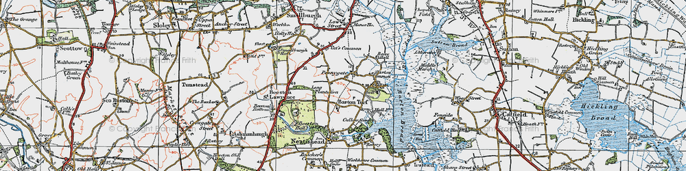 Old map of Pennygate in 1922