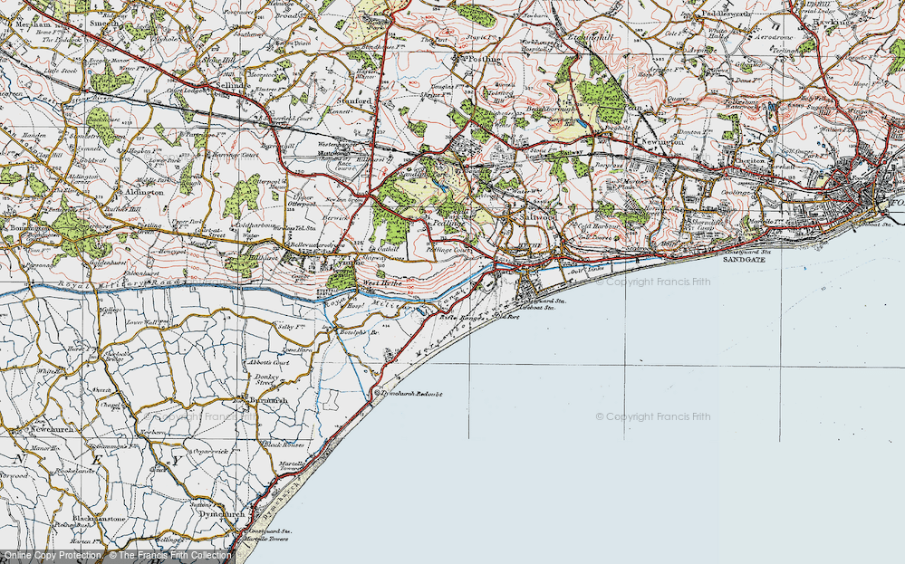 Old Maps of Hythe Ranges, Kent - Francis Frith