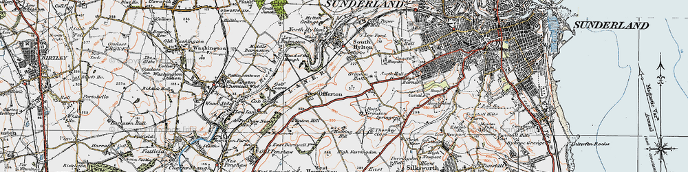 Old map of Pennywell in 1925