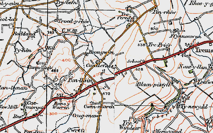 Old map of Penparc in 1923
