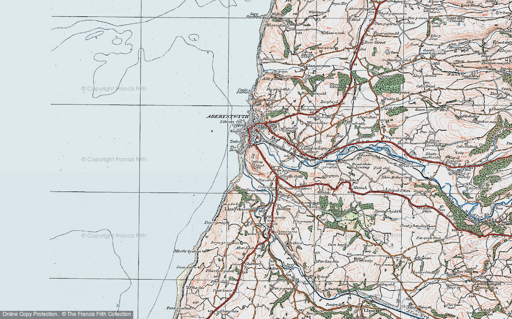 Old Map of Penparcau, 1922 in 1922