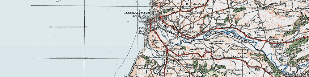 Old map of Penparcau in 1922