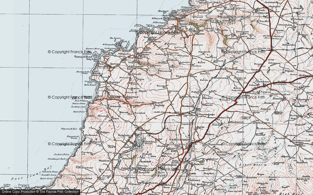 Old Map of Penpethy, 1919 in 1919