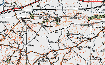 Old map of Bragty in 1923
