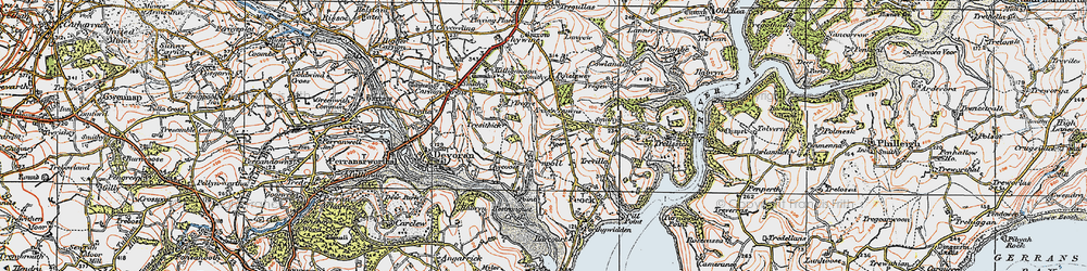 Old map of Penpol in 1919