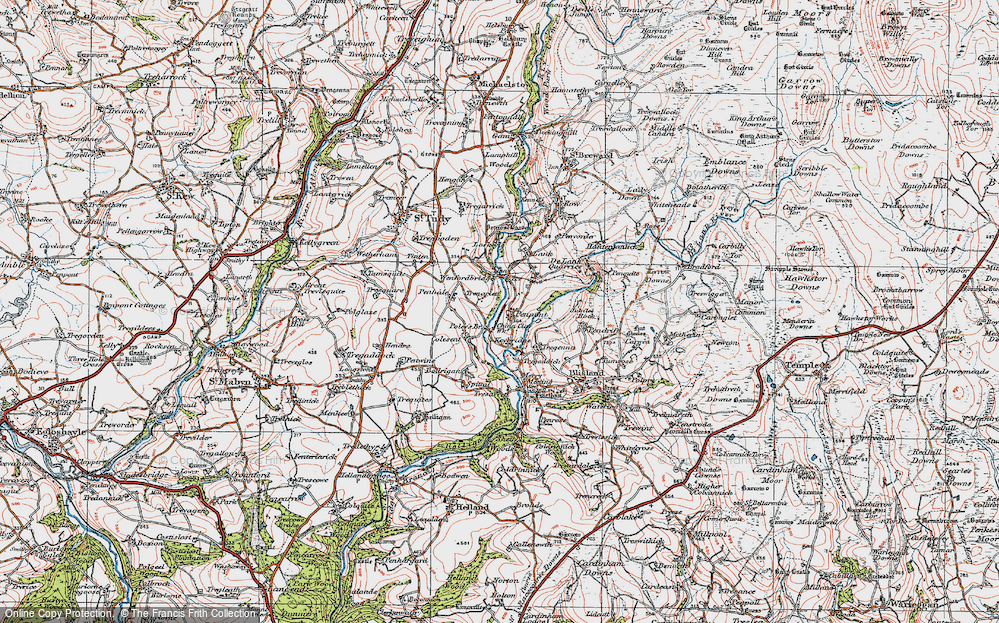 Old Map of Penpont, 1919 in 1919