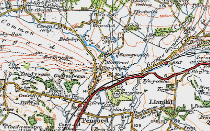 Old map of Bryngarn in 1922