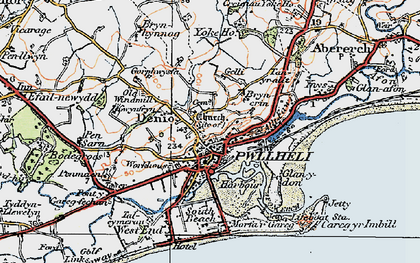 Old map of Penrallt in 1922
