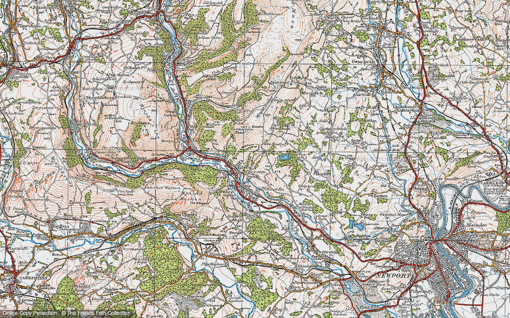 Old Map of Penrhiw, 1919 in 1919