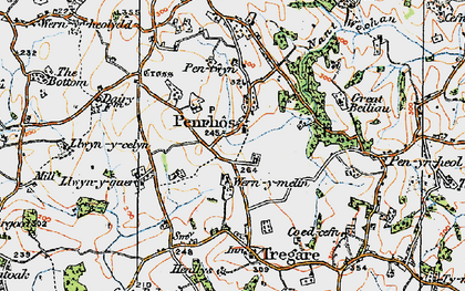 Old map of Penrhos in 1919