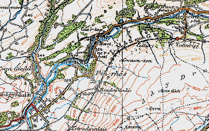Old map of Penrhos in 1923