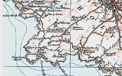 Old map of Tre-Wilmot in 1922
