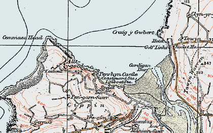 Old map of Penrhyn Castle in 1923
