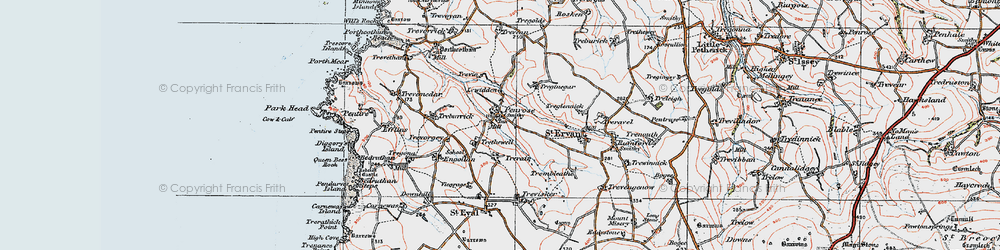 Old map of Lewidden in 1919