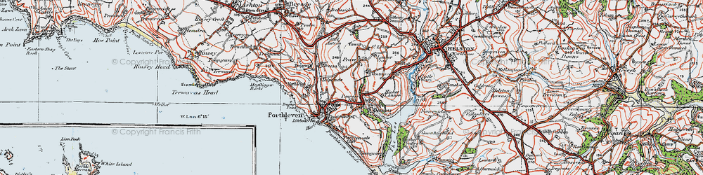 Old map of Penrose Hill in 1919