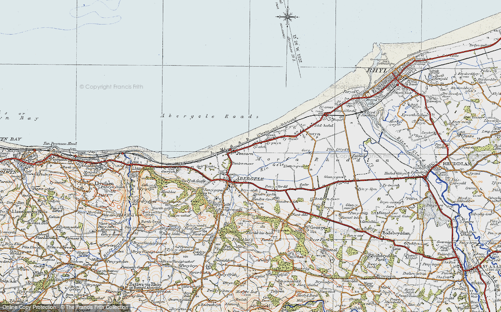 Old Map of Pensarn, 1922 in 1922
