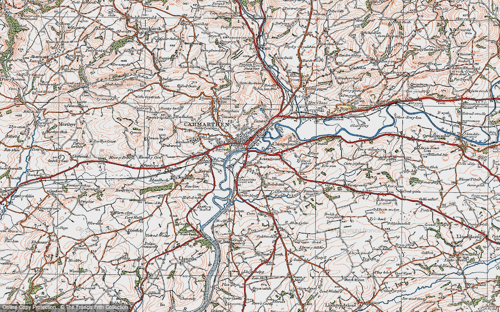 Old Map of Pensarn, 1923 in 1923