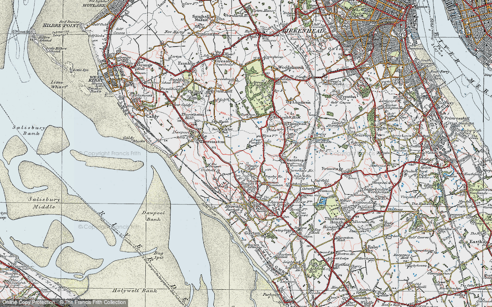 Old Map of Pensby, 1924 in 1924