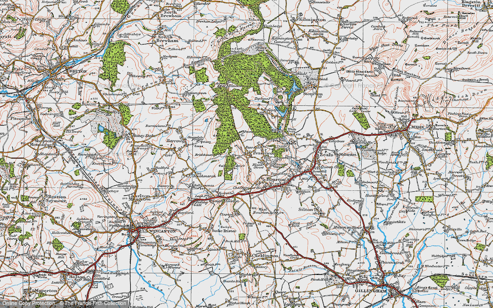 Old Map of Penselwood, 1919 in 1919