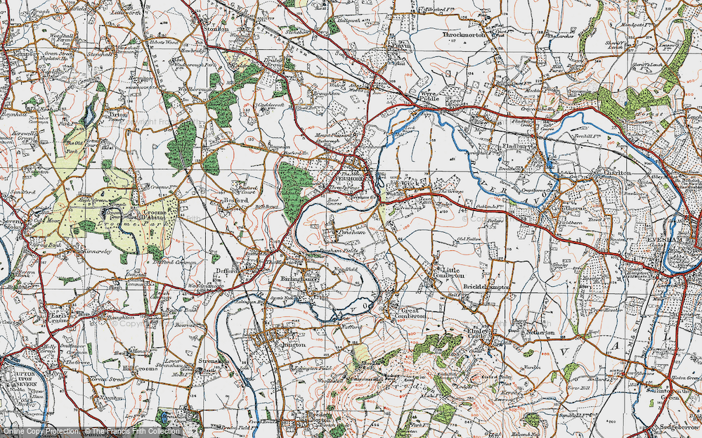 Old Map of Pensham, 1919 in 1919