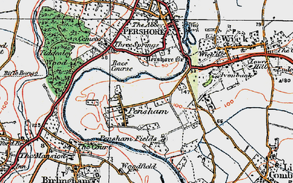 Old map of Pensham in 1919