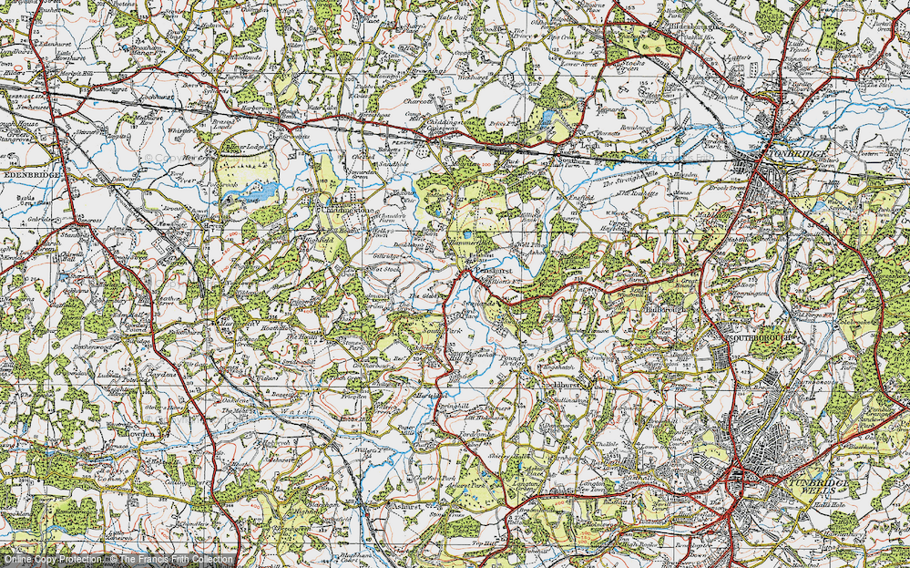 Old Map of Penshurst, 1920 in 1920