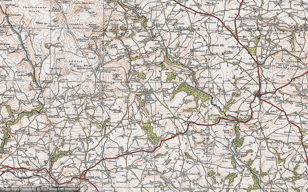Old Map of Pensilva, 1919 in 1919