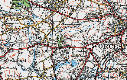 Old map of Pensnett in 1921