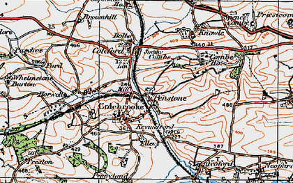 Old map of Penstone in 1919