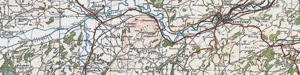 Old map of Allt y Gaer in 1921