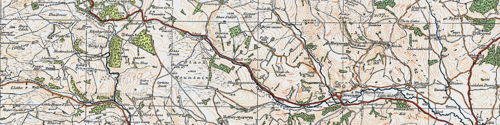 Old map of Badger Moor in 1920