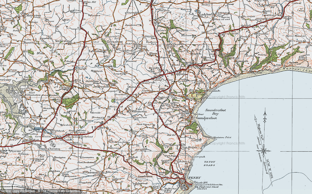 Old Map of Pentlepoir, 1922 in 1922