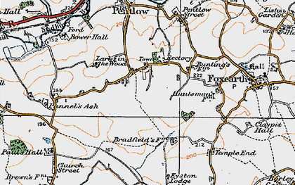 Old map of Pentlow in 1921