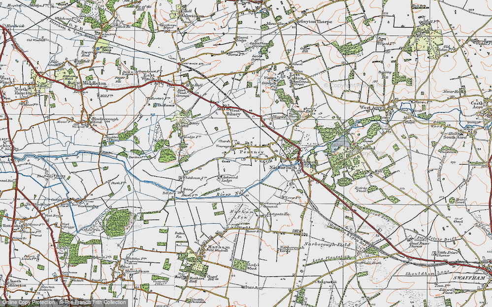 Old Map of Historic Map covering Ashwood Lodge in 1921