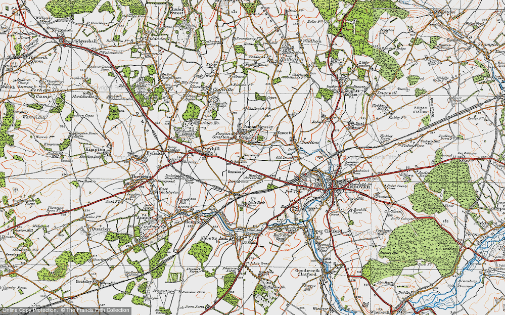 Old Map of Penton Corner, 1919 in 1919