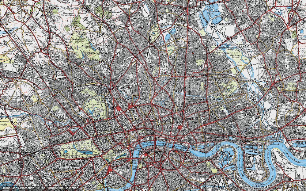 Old Map of Pentonville, 1920 in 1920