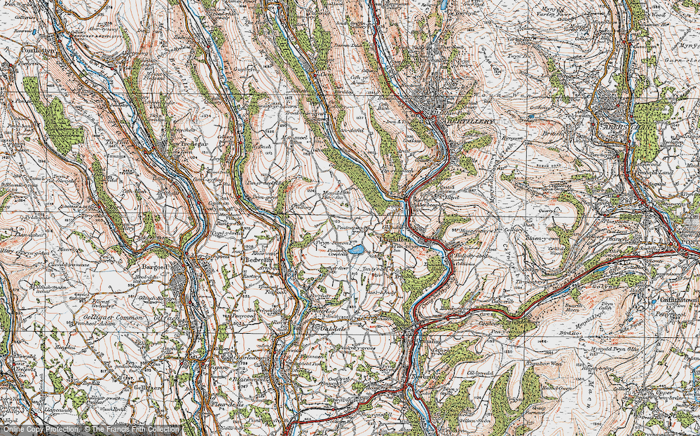 Old Map of Pentrapeod, 1919 in 1919