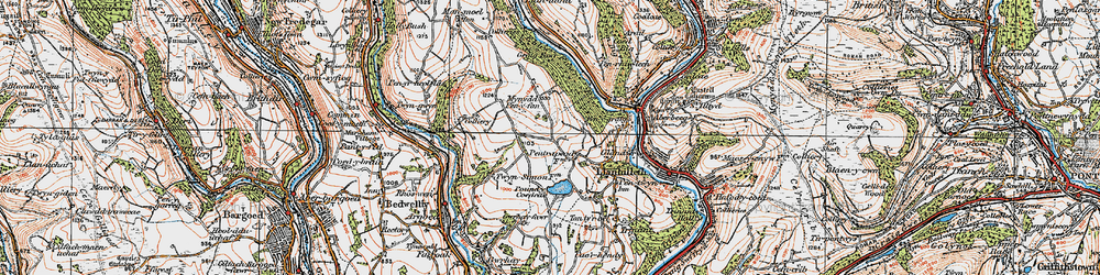 Old map of Pentrapeod in 1919