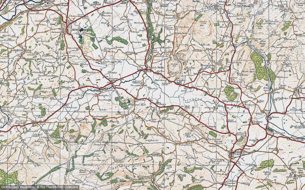 Old Map of Pentre, 1920 in 1920