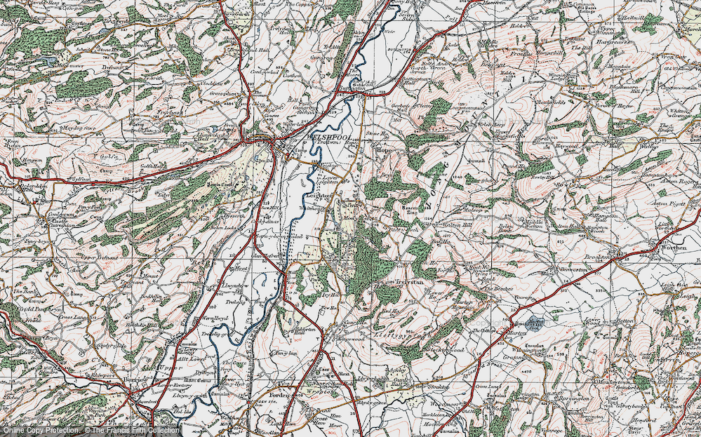 Old Map of Pentre, 1921 in 1921