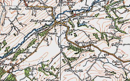 Old map of Bryn-banal-Fawr in 1923