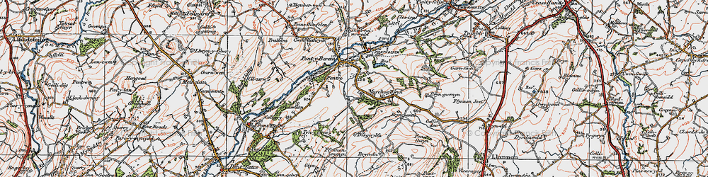 Old map of Bryn-banal-Fawr in 1923