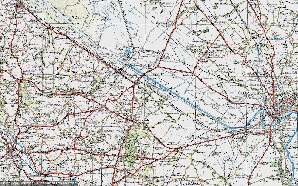 Old Map of Pentre, 1924 in 1924