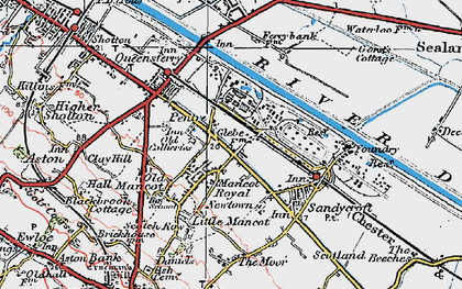 Old map of Pentre in 1924