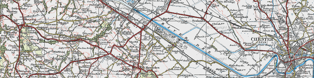 Old map of Pentre in 1924