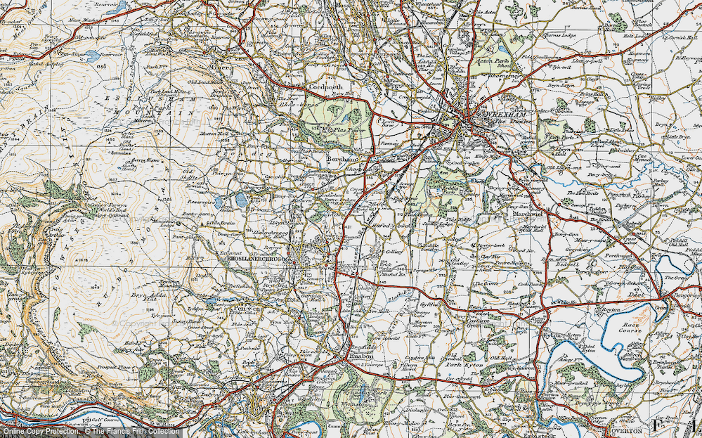 Old Map of Pentre Bychan, 1921 in 1921