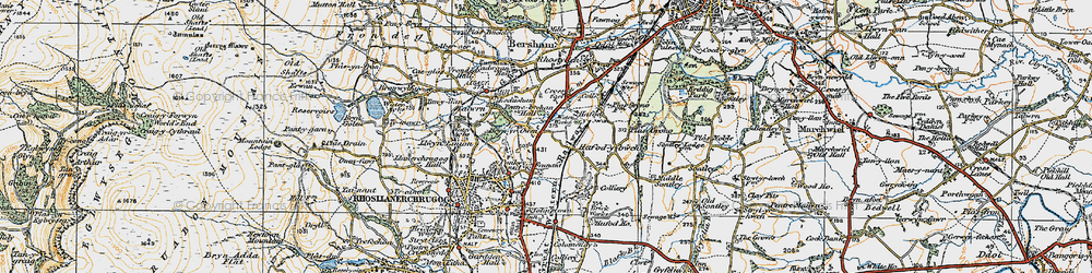 Old map of Pentre Bychan in 1921